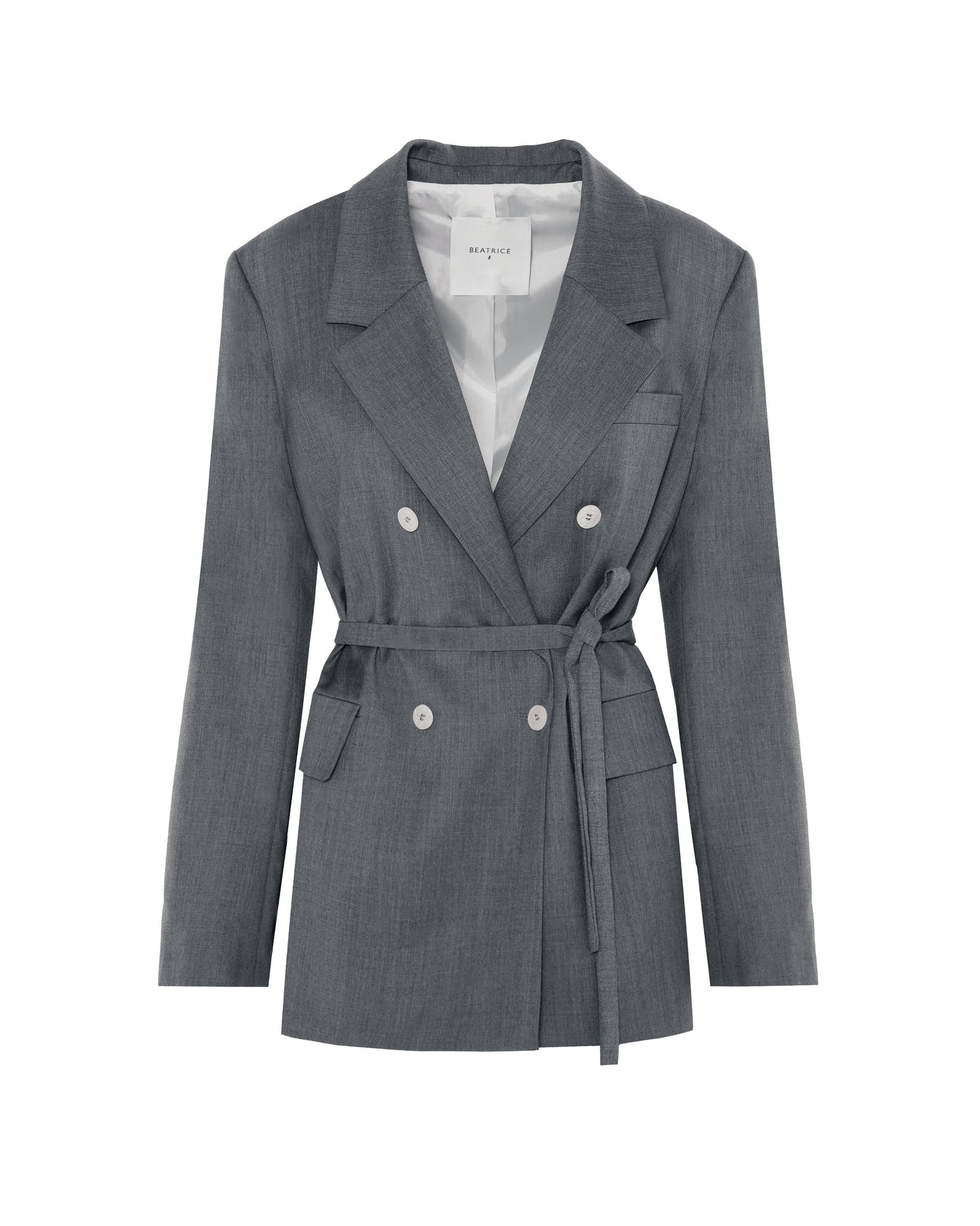 giacca doppiopetto con cintura beatrice .b