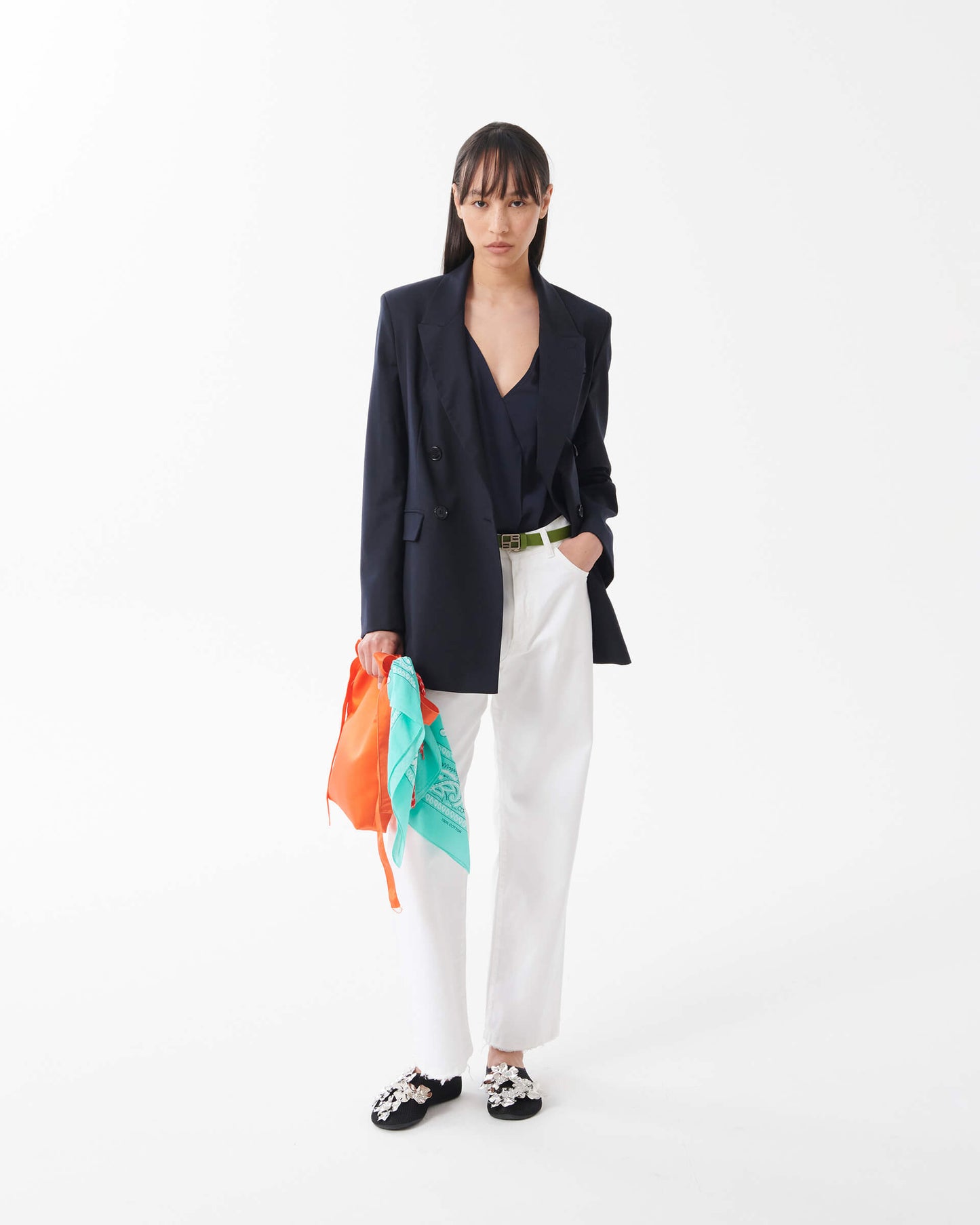 blusa con volant asimmetrico beatrice .b