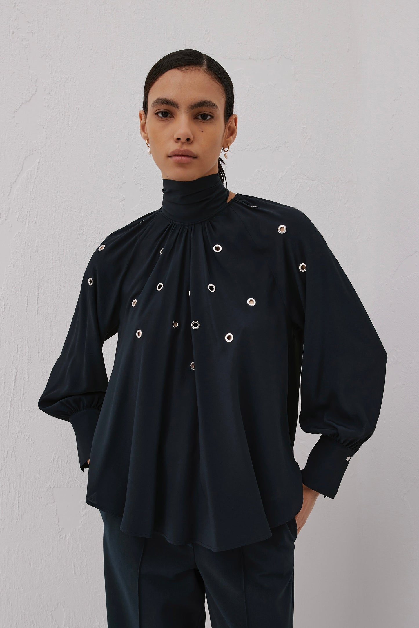 blouse with sail rings and bow beatrice .b