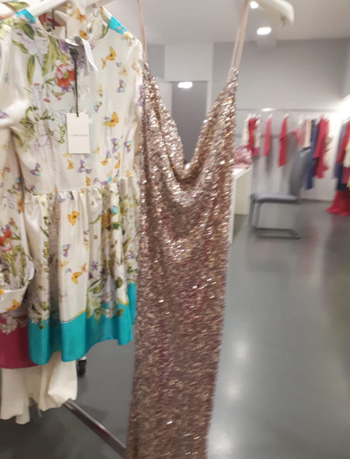 abito lungo in paillettes Anna Molinari