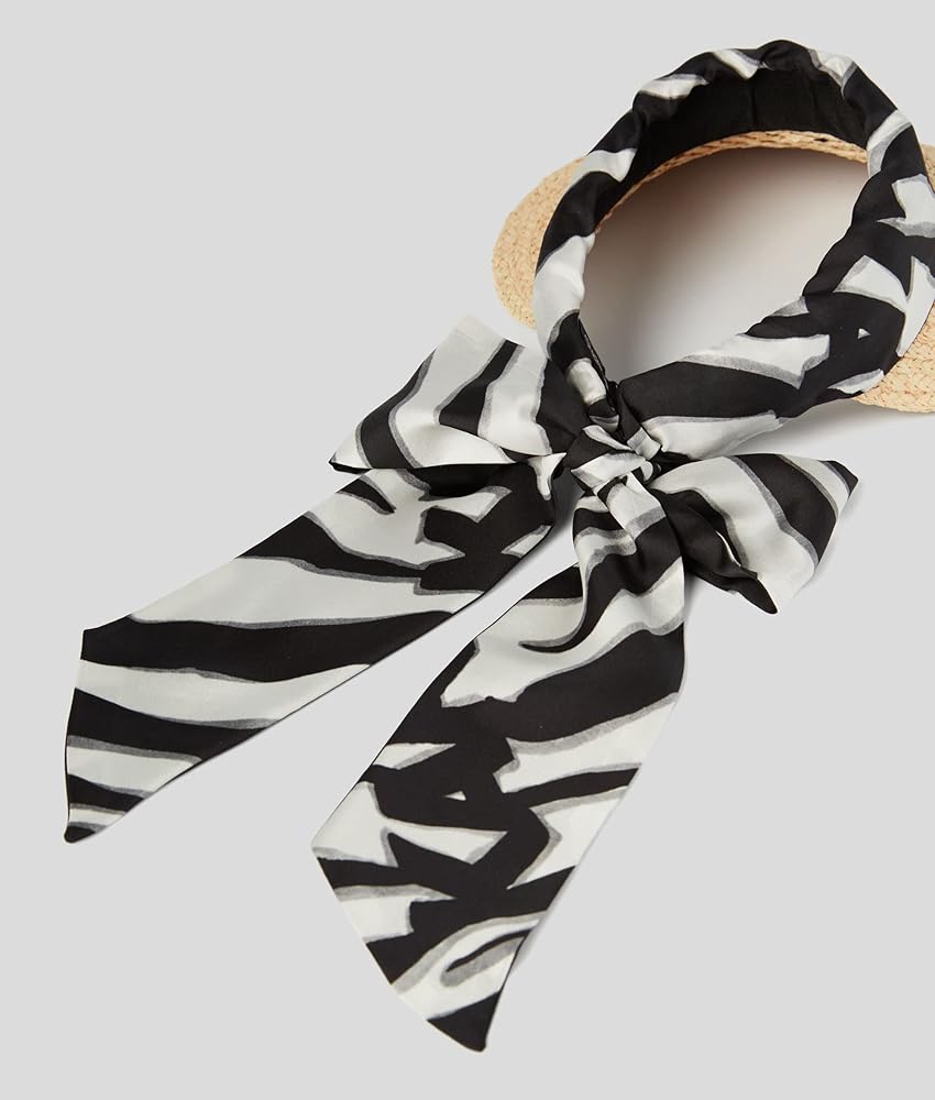 viisiera in rafia e fascia in seta Karl Lagerfield
