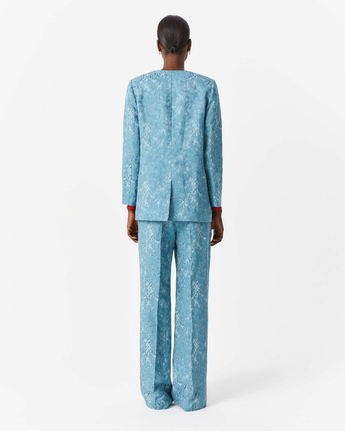pantaloni in raso jacquard beatrice .b