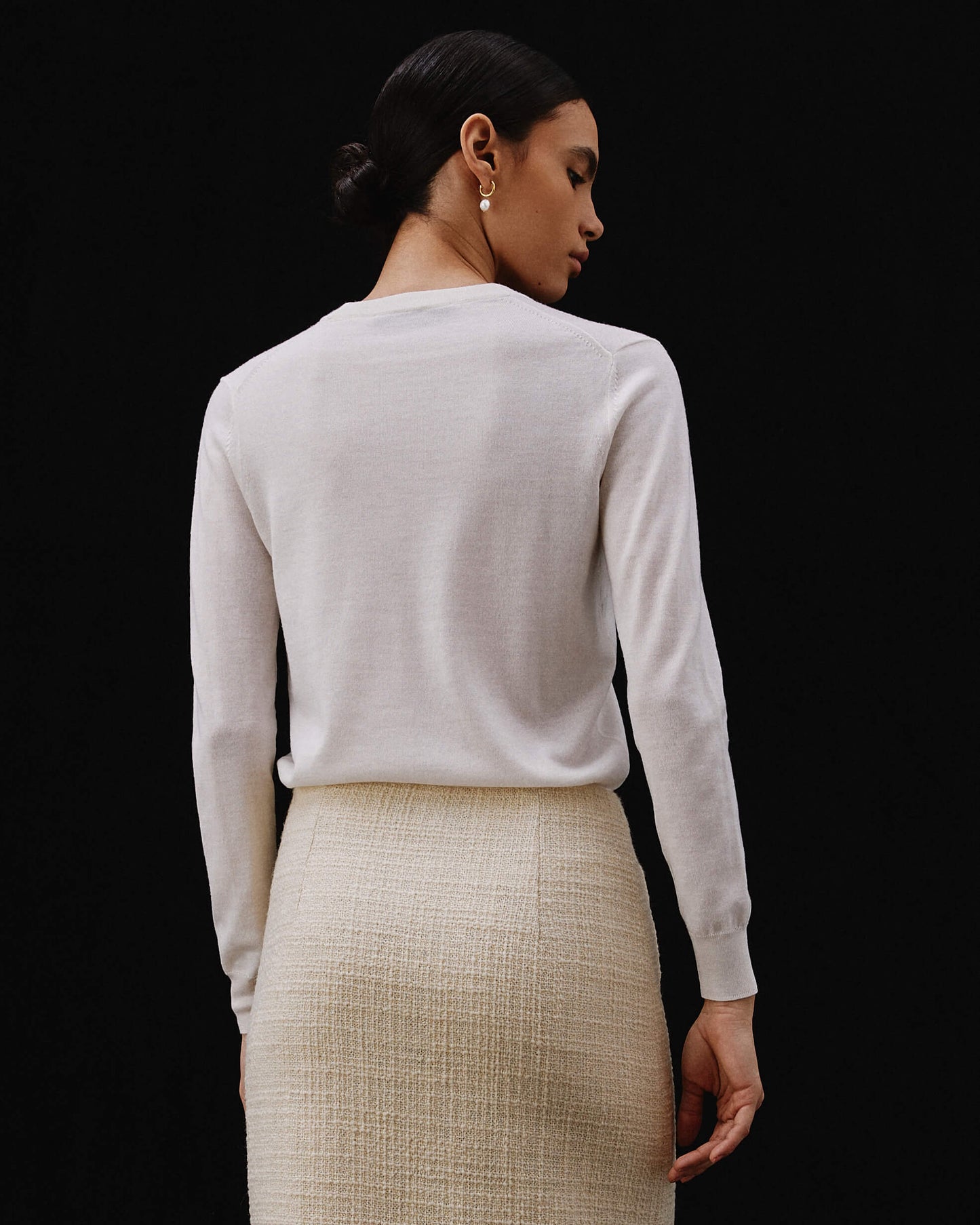 maglia lana seta e cachemire scollo a v beatrice .b
