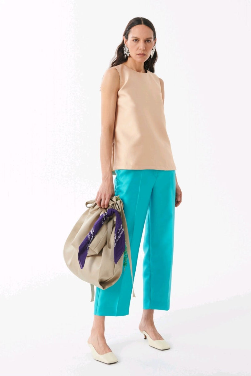 pantaloni dritti in duchesse beatrice .b