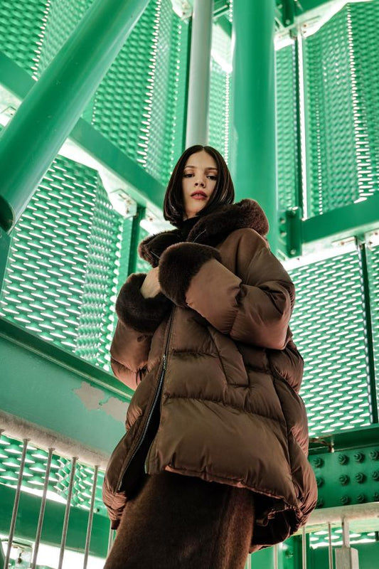 Piumino con tessuto VLab