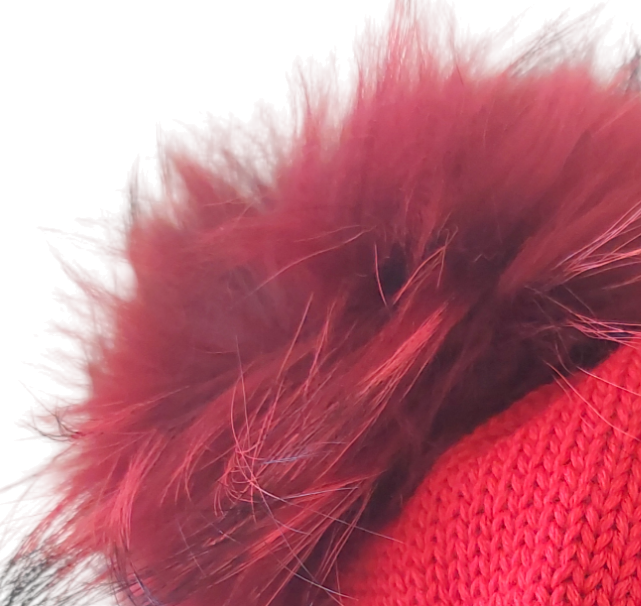 cuffie regina berretto rosso con pompon